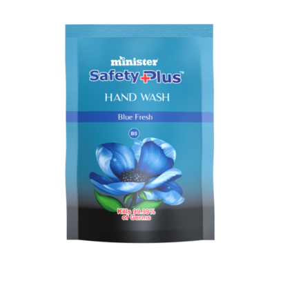MINISTER SAFETY PLUS HAND WASH REFILL (BLUE FRESH) 180+20ml
